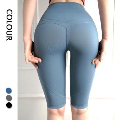 China Breathable In Solid Color Running Yoga Cycling High Waist Tights Gaiters Women Sports Fitness Gym Pants for sale