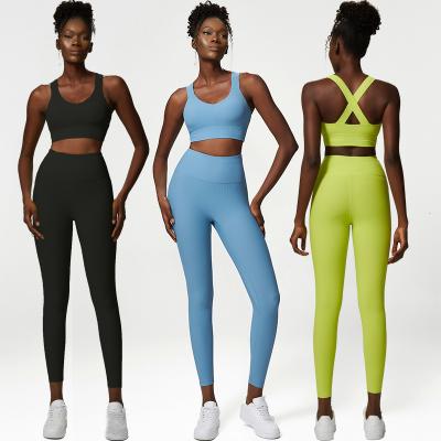 China Seamless Breathable Quick Dry Suit Sports Yoga Bra And Leggings Workout Plus Size Gym Fitness Sets For Women for sale