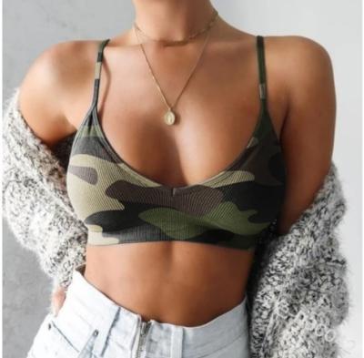 China Occident Fashion Seamless Bra Hot Selling Wireless Women Launch Camouflage Casual Underwear for sale