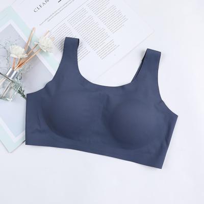 China QUICK DRY ice silk seamless flexible vest padded yoga fitness top Anti-exposure sports bra for women for sale