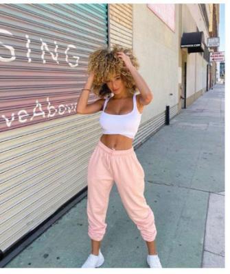 China Fashion factory anti-pilling woman sports casual pants sweatpants wholesale loose jogger pants for sale