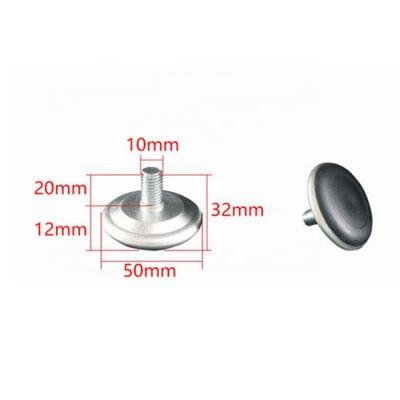 China M10 Stem Stainless Steel 50mm Diameter Contemporary Round Adjustable Level Foot for sale