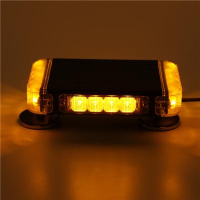 China Amber Mini LED emergency beacon light bar emergency aluminum upper and lower warning lightbar lights for trucks for sale