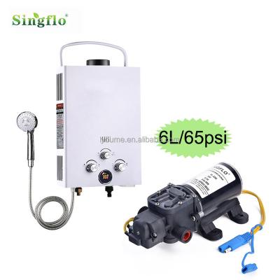 China Irrigation and Agriculture Gas Hot Water Heater Camping LPG Gas Hot Water 12V Portable Water Pump for sale