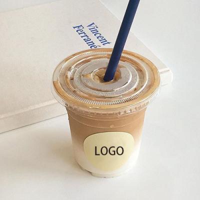 China 14oz 400ml PET/PLA 98mm single wall disposable plastic cup customization printing logo for cold brew coffee boba tea juice cups 14oz for sale