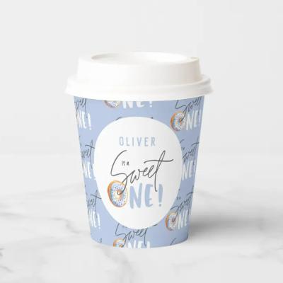 China Single Wall 8oz 240ml Paper Cup Disposable Hot Water Beverage Coffee Cup Single Wall 8oz Paper Cup Eco-friendly Packaging Wholesaler for sale