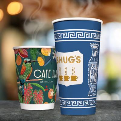 China 22oz 700ml High Quality Single Wall Paper Cup Custom Logo Disposable Packaging Paper Cup For 22oz Coffee Mugs for sale