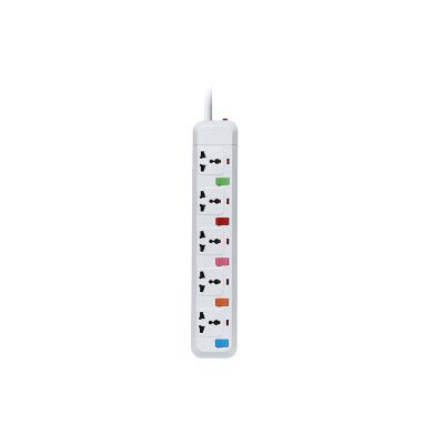 China Residential/General Purpose Surge Protection 4 5 Way Power Strip Universal UK Eu Plug Extension Socket With Independent Switch for sale