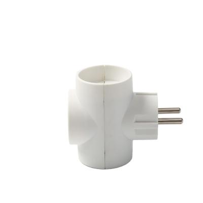 China Residential / Multi-Purpose European Standard T-Shaped Common Multi Conversion Socket Adapter Power Socket Adapters for sale