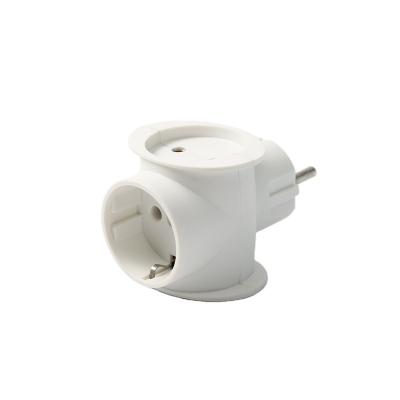 China Travel Power Conversion Plug T-Shaped Adapter Europe Germany Multi Residential / General Purpose Plug for sale