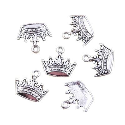 China Metal Charms Crown 15x18mm Handmade Making Fit, Vintage Color Tibetan Silver Pendants, DIY For Bracelet Necklace for sale