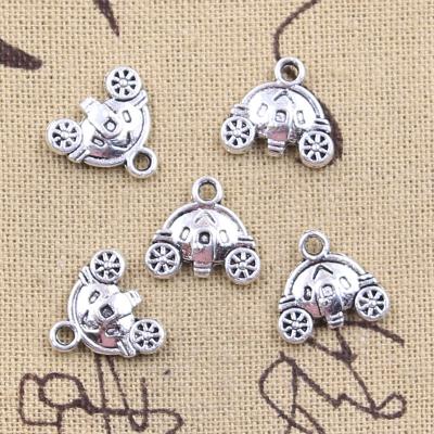 China Zinc Alloy Halloween Pumpkin Car Charms Antique Bronze Silver Color Pendants DIY Crafts Making Findings Handmade Tibetan Jewelry for sale