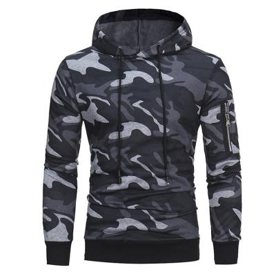 China Breathable Pullover String Hoodie Pockets Sweat ShirtsHot Sale Mens Leisure Camouflage Long Sleeve Pullover Sport Wear Tie Hoodie for sale