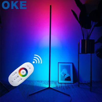 China Modern Bedroom Floor Lamp RGB Floor Lamp Black Simple Led Corner Smart Home Corner Light for sale