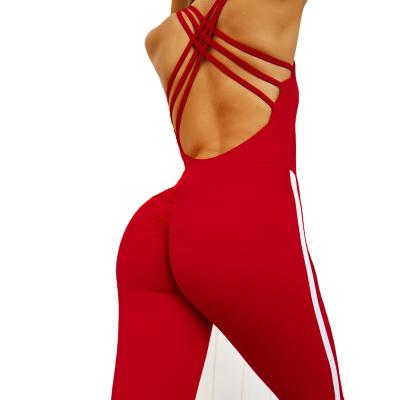 China 2021 Summer New Women's Overalls Women's Anti-Static Sexy One-Piece Backless Lifting Yoga Wear Overalls for sale