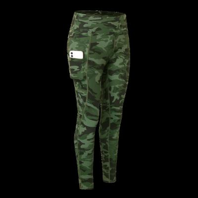 China Logo Camouflage Printing Custom Made Breathable Yoga Compression Pants Sport Fitness Gaiters For Women for sale