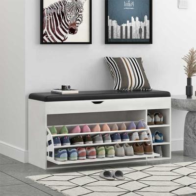 China Huayi Modern Extendable Organizer Shoe Rack Shoe Stool with Metal Legs Shoe Rack for sale