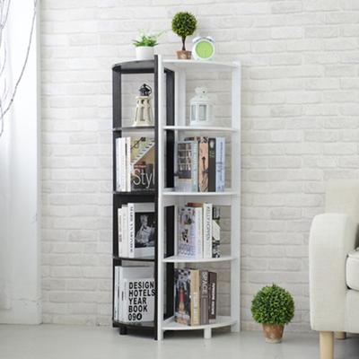 China Assemble Wooden Round Half Shelf Half Bookcases Wooden Corner Furniture Fujianhuayi Multifunctional Wall Bookcase for sale