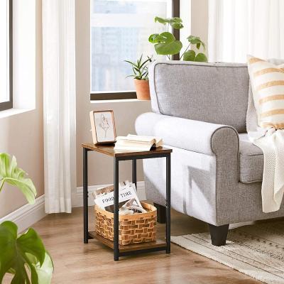 China fujianhuayi Modern Design (Height) Adjustable Side Table With Storage Shelf Steel Frame For Living Room for sale