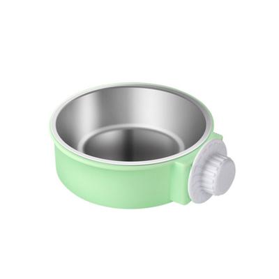 China Make Pet Eat Stainless Steel Portable Fashion Bowl Dog Accessories Hanging Adjustable Pet Dog Water Bowl for sale