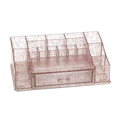 China Modern Portable Plastic Travel Storage Box Drawer Cosmetic Makeup Organizer for sale