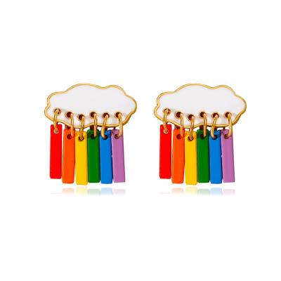 China Europe and America simple whimsical cute cloud raindrop earrings personalized color earrings hot sale earrings for sale