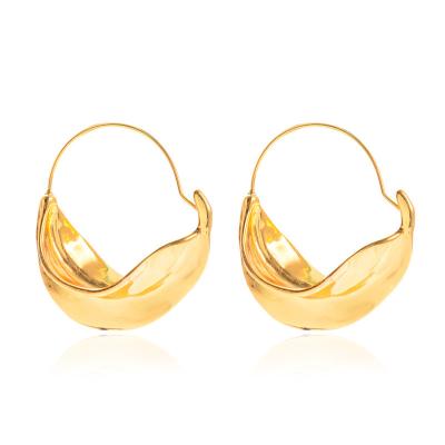 China Creative Irregular Metal Flower Basket of Women's Earrings New Exaggerated Net Red Earrings CIA Wind Earrings for sale