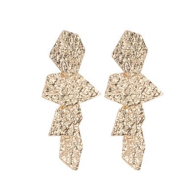 China Women's Irregular Women's Stud Earrings Shape Long Metal Geometric Earrings Popular Earrings for sale