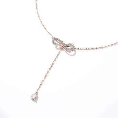 China Women's Hot Selling Refined Rhinestone Arc Necklace Fashionable Unique Soft Zircon Pendant Clavicle Chain for sale