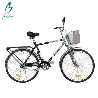 China Factory supply steel suspension fork bike for men's city bicycle for sale