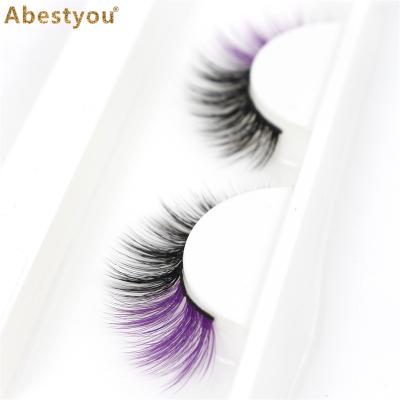 China Abestyou Color Wholesale Colored Cruelty Free 3D Mink Eyelashes High End Eyelashes for sale