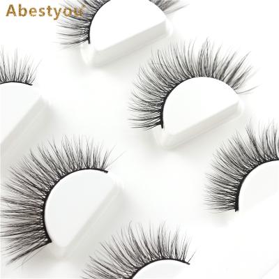 China Abestyou Eyelash Seller 3d Thick Synthetic Natural False Eyelashes With Private Label Logo Custom Lashes for sale