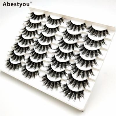 China Abestyou Tapered 14 Pairs New Arrival Mink Eye Lashes 25mm 30mm Mink Lashes Wholesale for sale