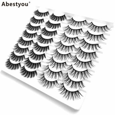 China Mink Lashes Natural Dramatic False Eyelash Abestyou 16pair 10-25mm Long Natural Eyelashes Volume for sale