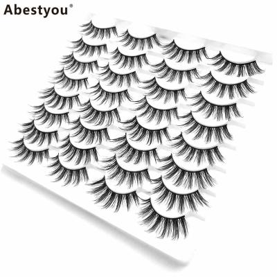 China Glow in the Dark Abestyou 16pair 25MM Lashes Handmade Eye Makeup Mink Hair False Eyelashes 5/6D Soft Fluffy Thick Long Tapered Eyelash Extension for sale