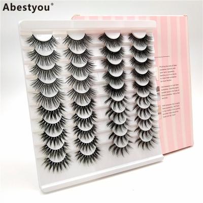 China glitter & Abestyou 20Pairs 25mm False Eyelashes Cheap Shimmery Mink Eyelashes Synthetic Eyelashes for sale