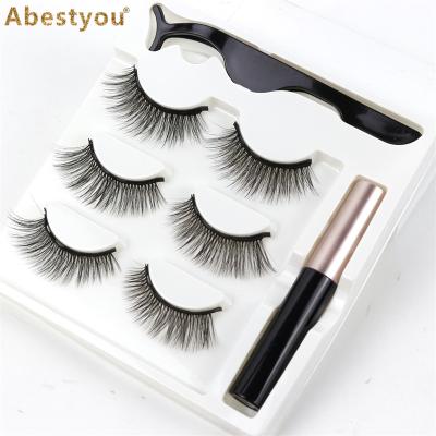 China Abestyou Thick Magnetic Eyelashes Mink Magnetic Lashes Wholesale Magnetic Eyelashes for sale