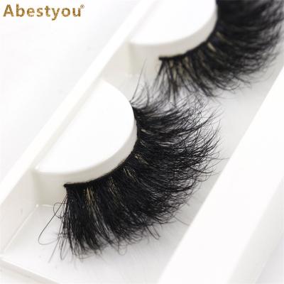 China Abestyou Natural Long Lashes 25mm Long Mink Eyelashes Wholesale False 8D Fluffy Eyelashes for sale