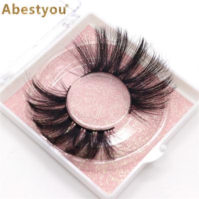 China Abestyou Cruelty Free Winged Private Label Own Mink Lashes Natural 100% Brand Siberian Mink Strip Eyelash for sale