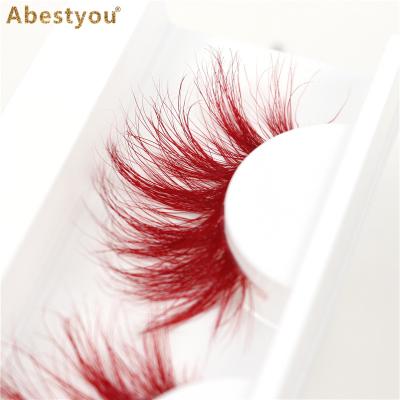 China Abestyou Colorful Colored Color Mink Eyelashes Mink Colorful Eyelash Lashes 25mm for sale