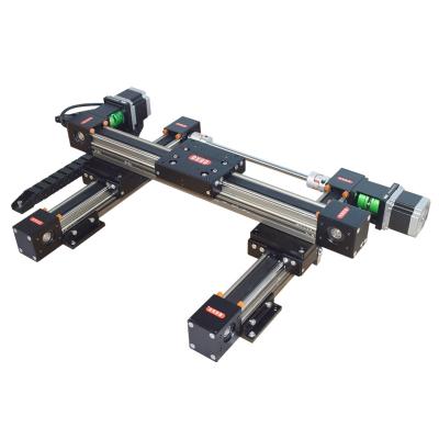 China Factory Gantry Type Synchronous Belt Rail Module Electric Linear Sliding X/Y Level CNC Moving Rail Level Actuator With Motor for sale