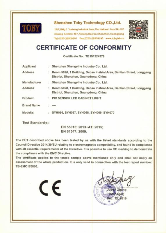 CE - Shenzhen Shengyihe Industry Co., Ltd.