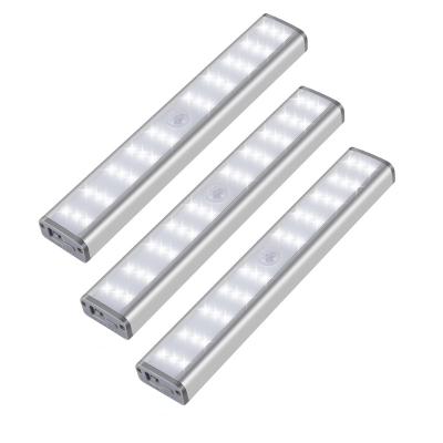 China Newest Amazon Hot Selling Contemporary Motion Feel Super Cool White 10x3 LED Three Line Under Cabinet LED Light With 