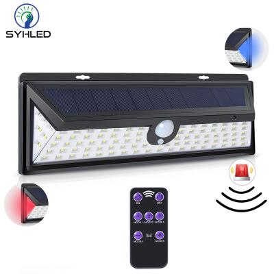 China Security Remote Control Outdoor Waterproof Solar Alarm LED Garden Light IP65 Solar Motion Sensor Light for sale