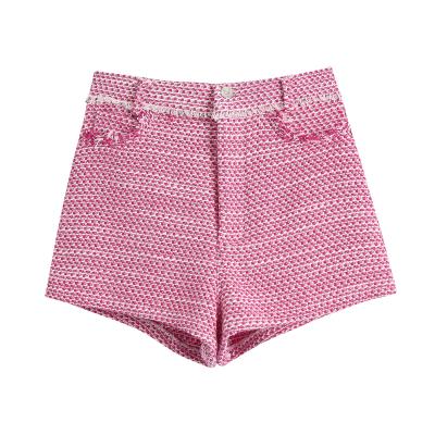 China Sustainable design print tweed K40 new 2021 basic shorts clothing women tweed Saias clothes wholesale 11 for sale