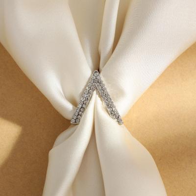 China F11 Fashion Metal ALLOY F11 Hot Selling Silk Scarves Clip Ring Women Scarves Crystal Buckle Jewelry Brooch Jewelry Wholesale for sale