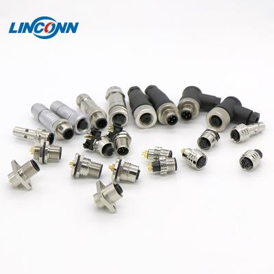 China M12 connector/3 plug automotive free m12 connector cable assembly to 12 pin waterproof for sale