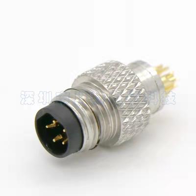 China Short Shielded Waterproof Sensor Shell Round Welding Wire Floating Connector M8 for sale