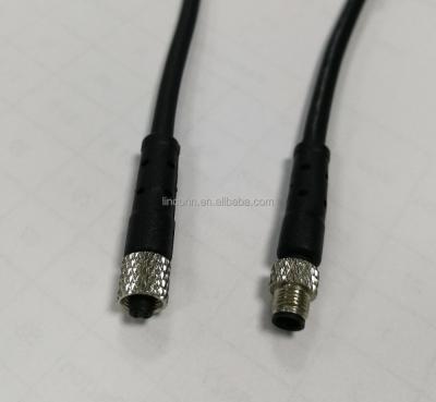 China M5 automotive cable plug overmoulded robot connector M5 x 0.5 European standard IEC 61076-2-105 connectors for sale