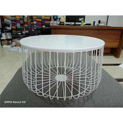 China (Other) Free Sample Adjustable Cocktail Metal Round White Throw Table Chair Wood Side Table Set With Metal Leg for sale